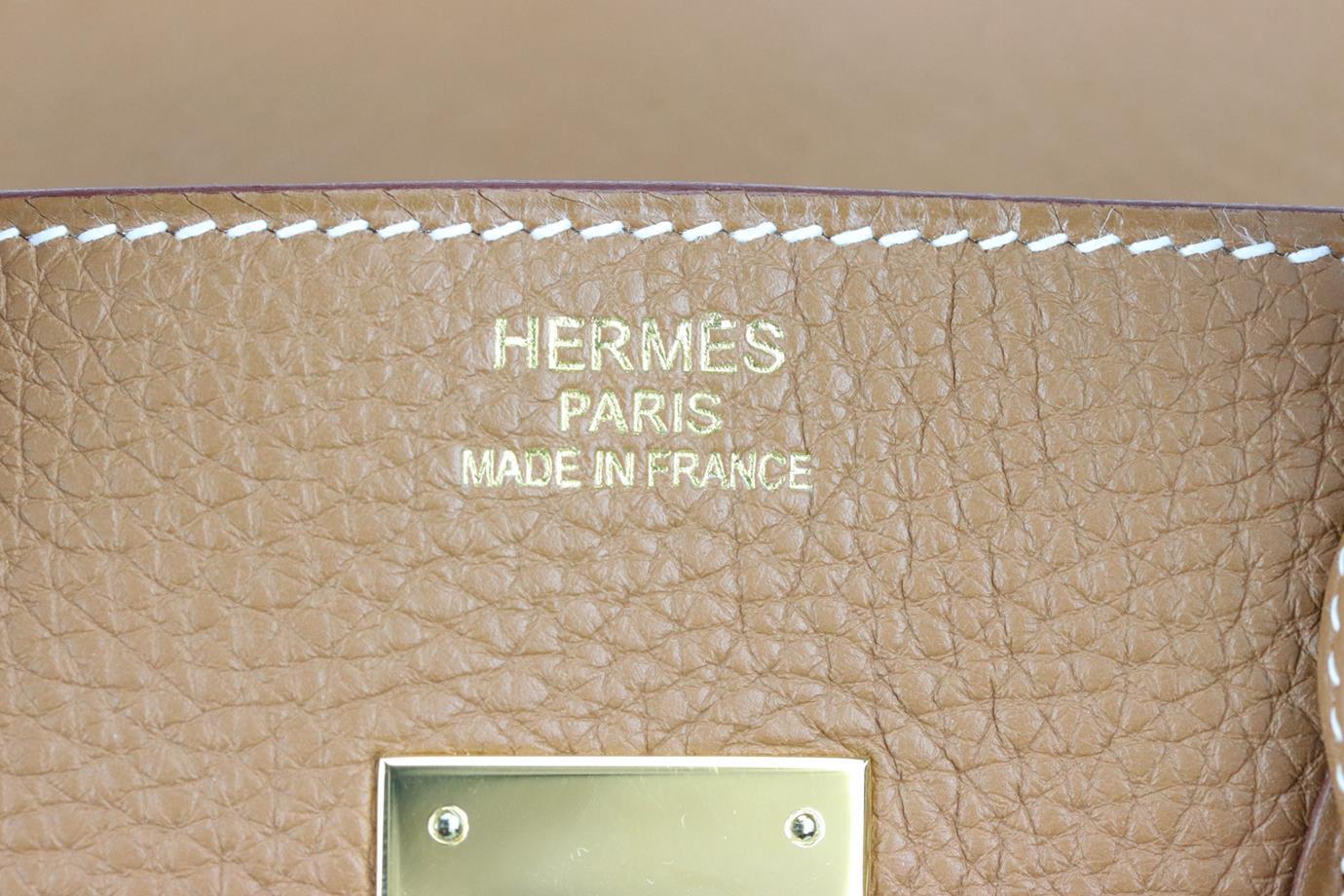Hermès 2012 Birkin 35cm Veau Togo Leather Bag en vente 8