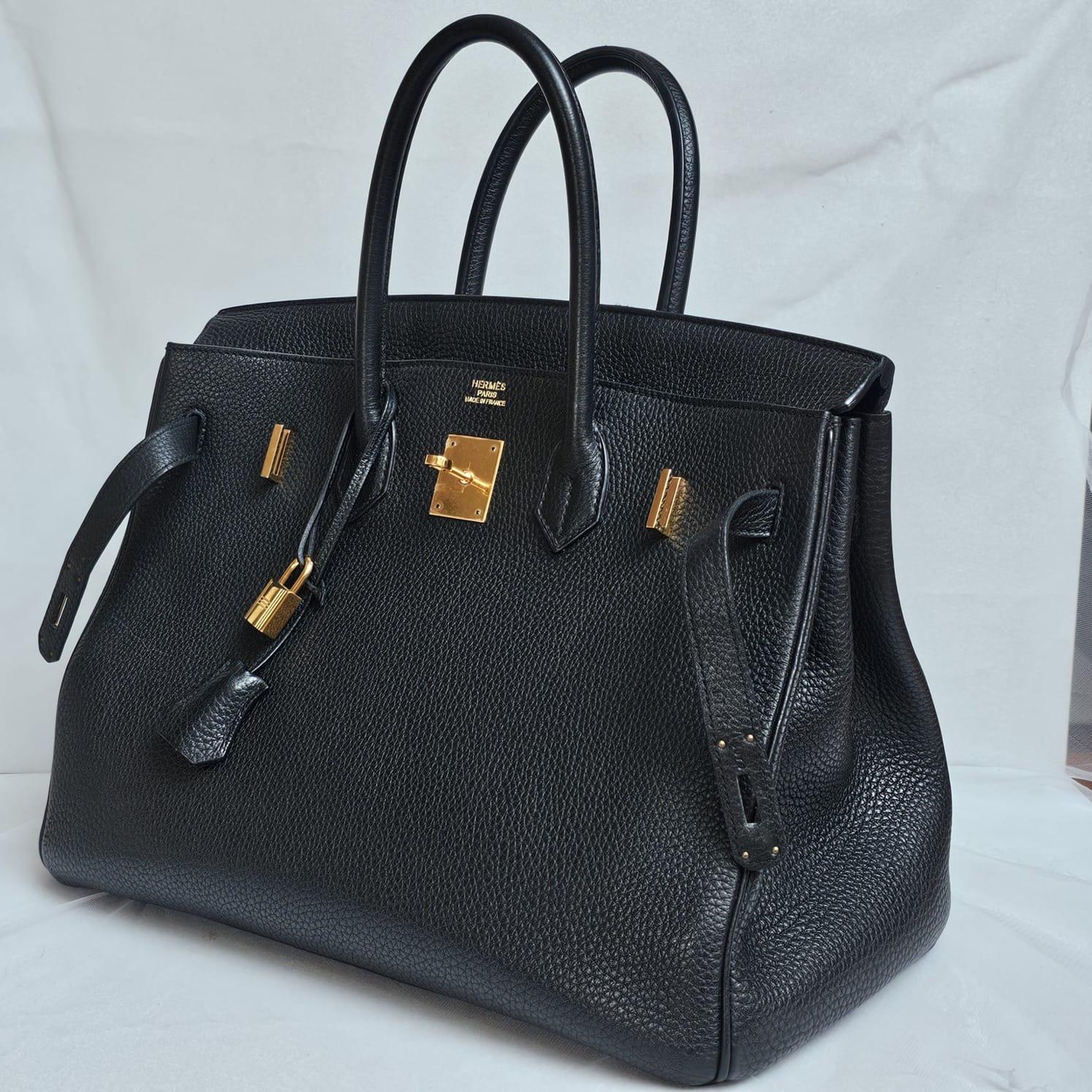Hermes 2012 Black Togo Birkin 35 Bag 9