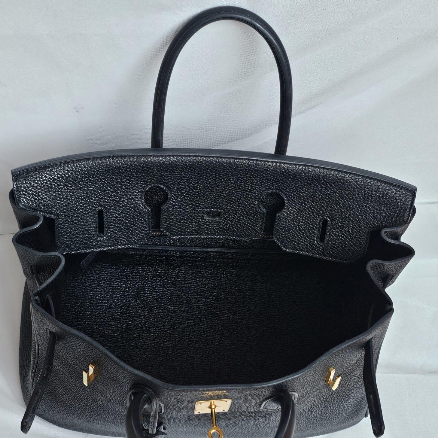 Hermes 2012 Black Togo Birkin 35 Bag 13