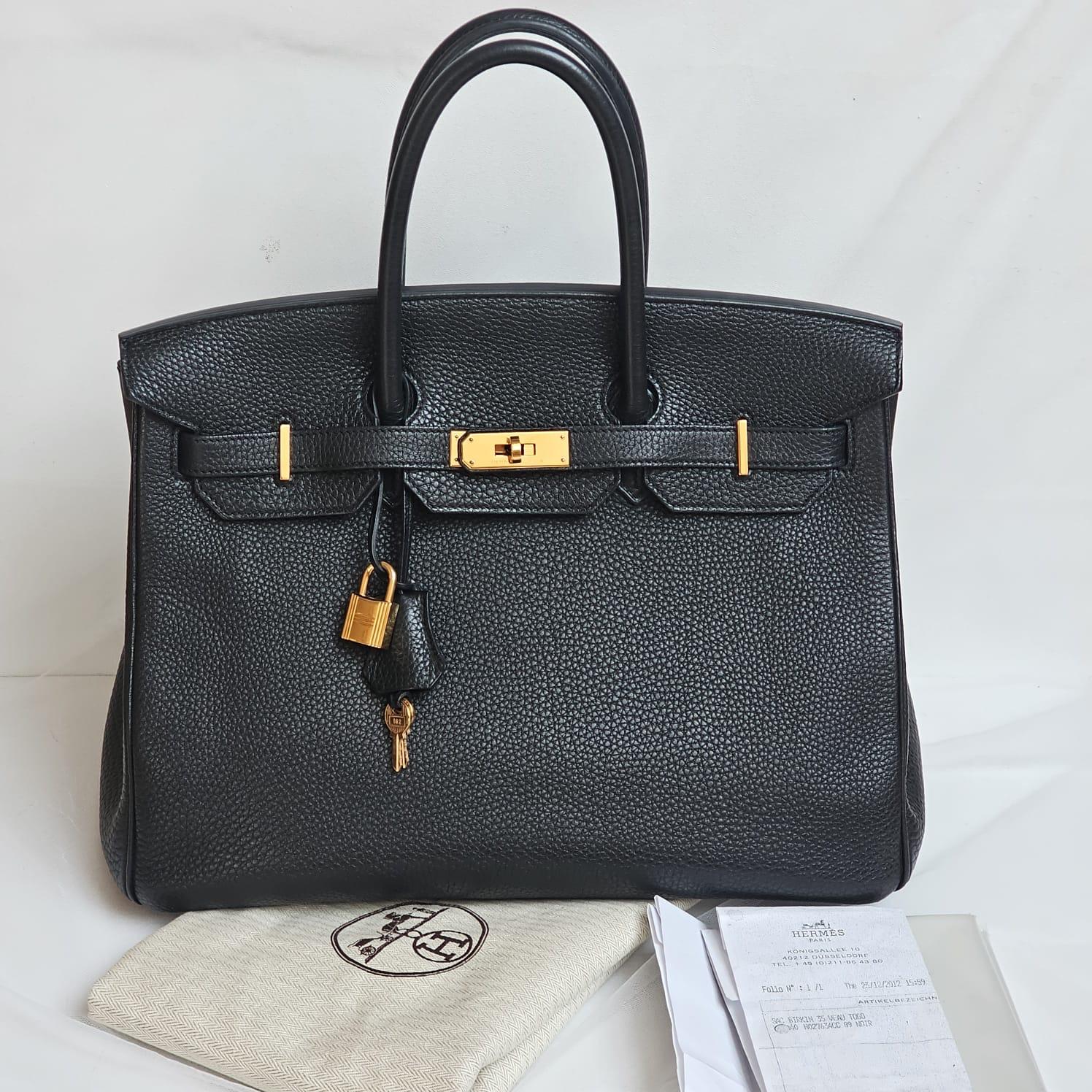 Hermes 2012 Black Togo Birkin 35 Bag 14