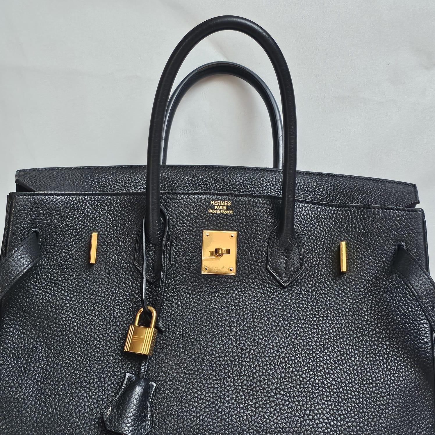 Hermes 2012 Black Togo Birkin 35 Bag 5