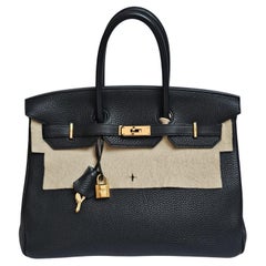 Hermes 2012 Black Togo Birkin 35 Bag