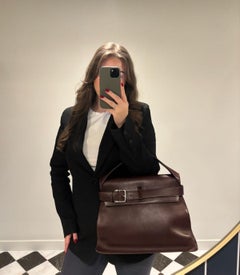 Hermès 2012 Ebene Evergrain Leather Etribelt Top Handle Bag