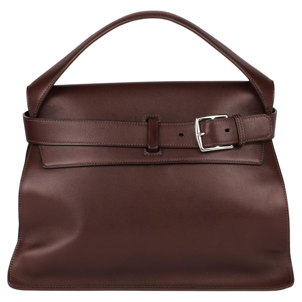 Hermès 2012 Ebene Evergrain Leather Etribelt Top Handle Bag