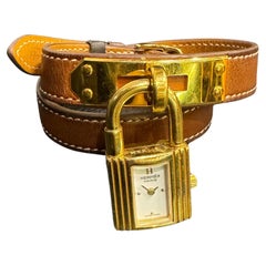 Hermes 2012 Gold Double Tour Kelly Watch