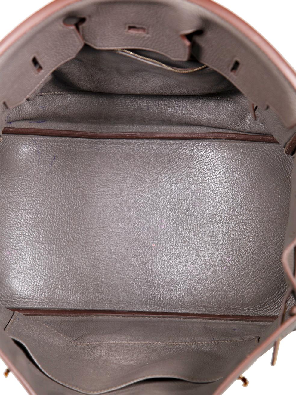 Hermès 2012 Grey Leather Birkin 35 Etain Togo GHW P Stamp For Sale 1