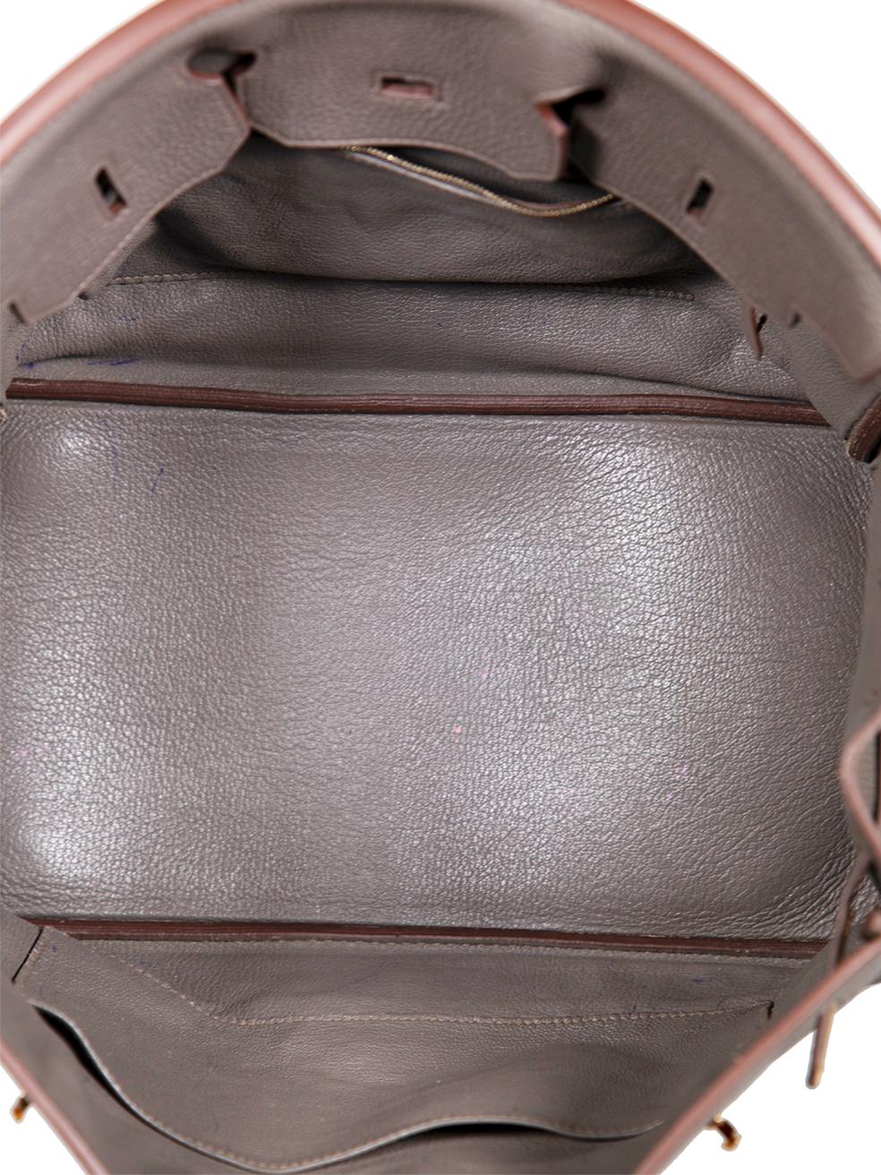 Hermès 2012 Grey Leather Birkin 35 Etain Togo GHW P Stamp For Sale 2