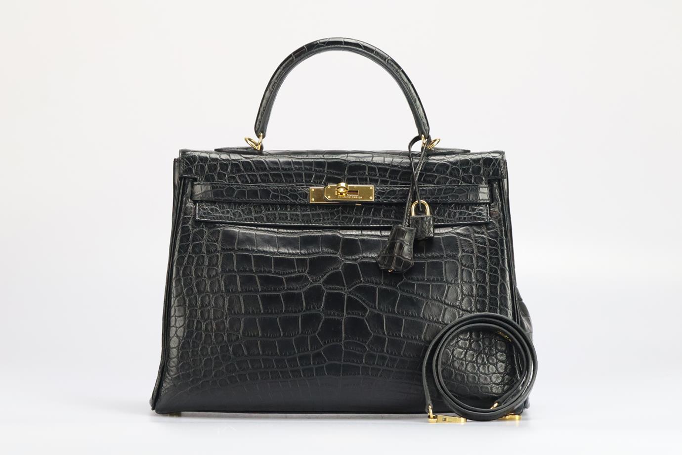 Hermès 2012 Kelly Retourne 35cm Matte Alligator Leather Bag 5