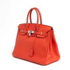 Hermès 2012 Sac Birkin 35 Togo Capucine Leather 35 Silver HDW Birkin Bag Hermes