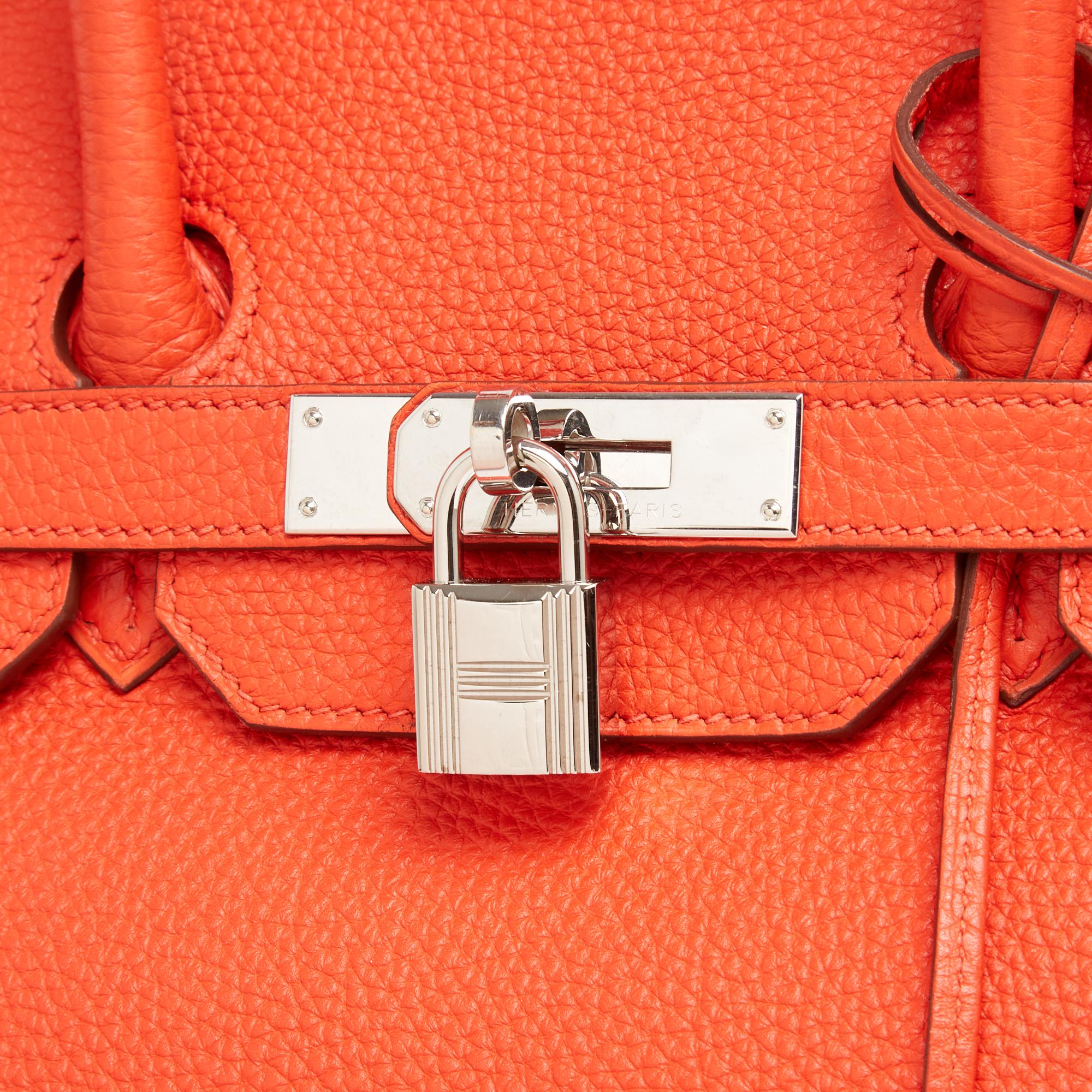 Women's or Men's Hermès 2012 Sac Birkin 35 Togo Capucine Leather 35 Silver HDW Birkin Bag Hermes