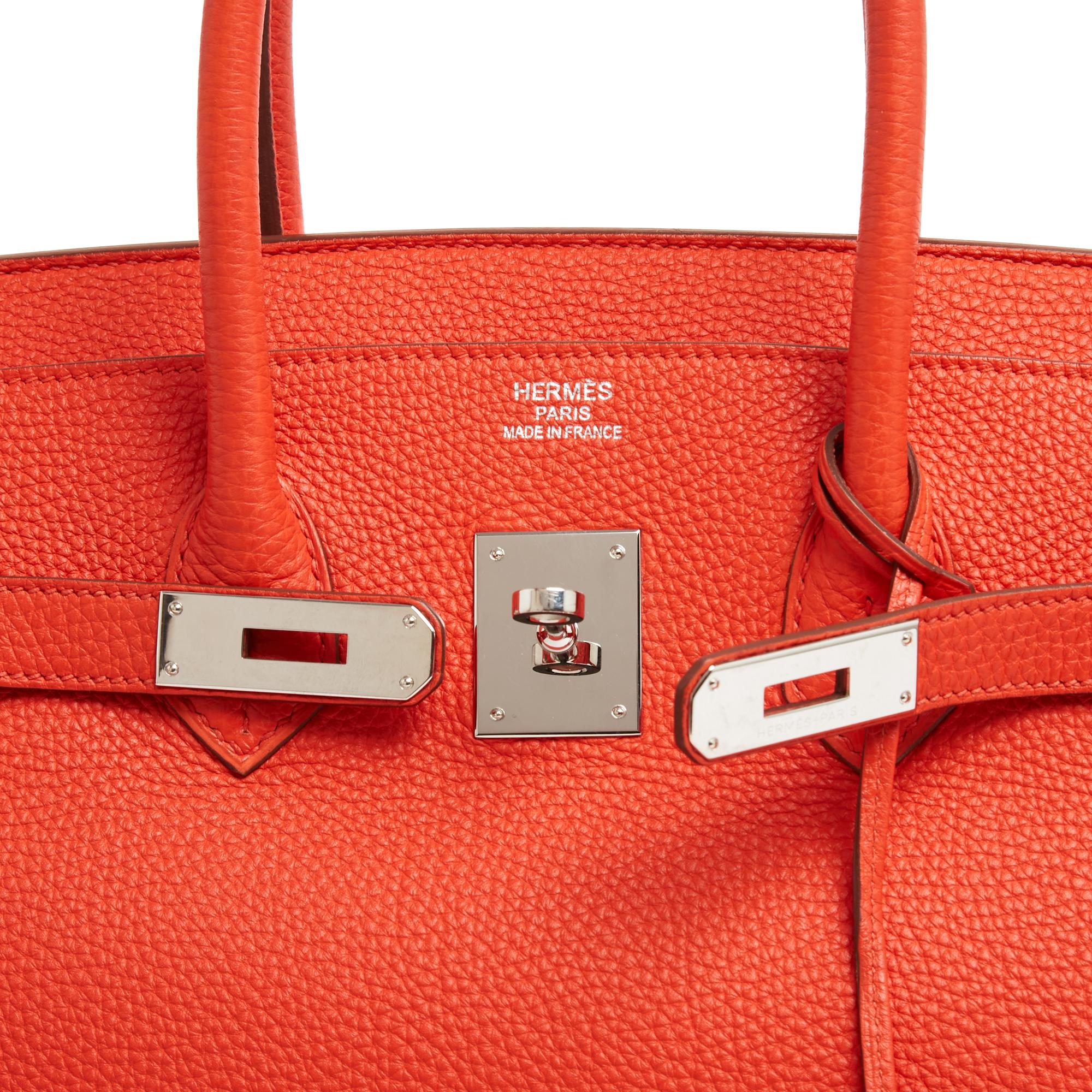 Hermès 2012 Sac Birkin 35 Togo Capucine Leather 35 Silver HDW Birkin Bag Hermes 1