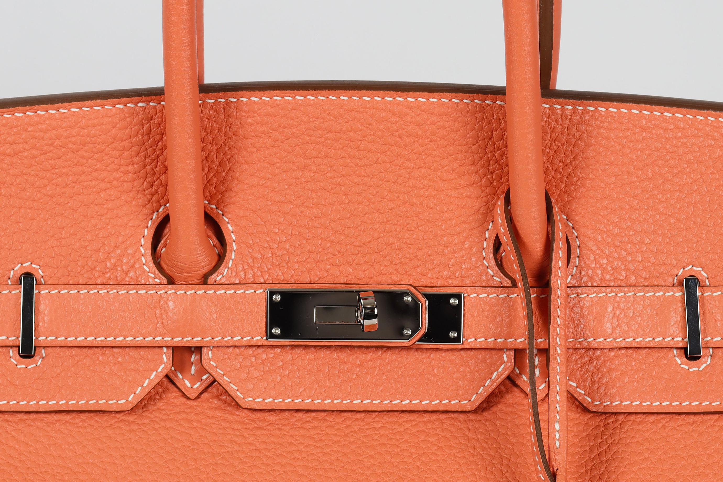 Hermès 2013 Birkin 35cm Clemence Leather Bag For Sale 4