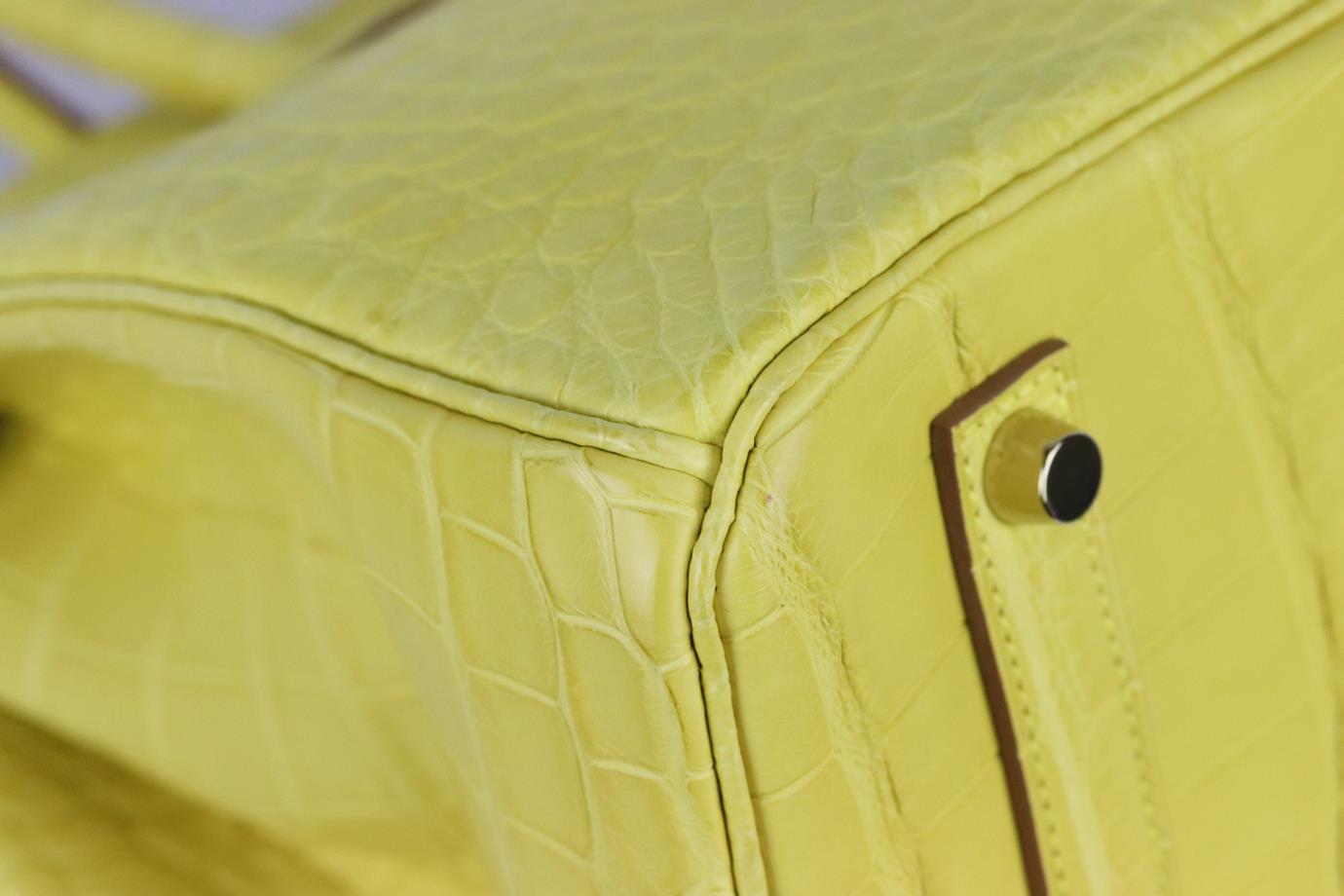 Hermès 2013 Birkin 35cm Alligator Matte Mississippiensis Leather Bag en vente 6