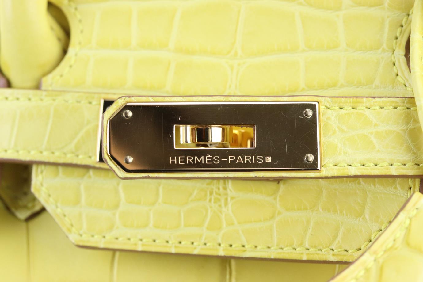Hermès 2013 Birkin 35cm Alligator Matte Mississippiensis Leather Bag en vente 7