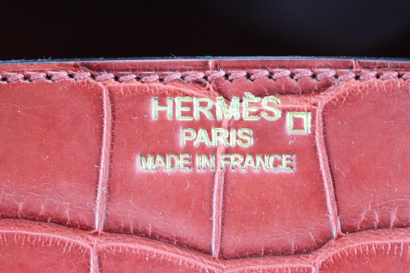 Hermès 2013 Birkin 35cm Alligator Matte Mississippiensis Leather Bag en vente 7