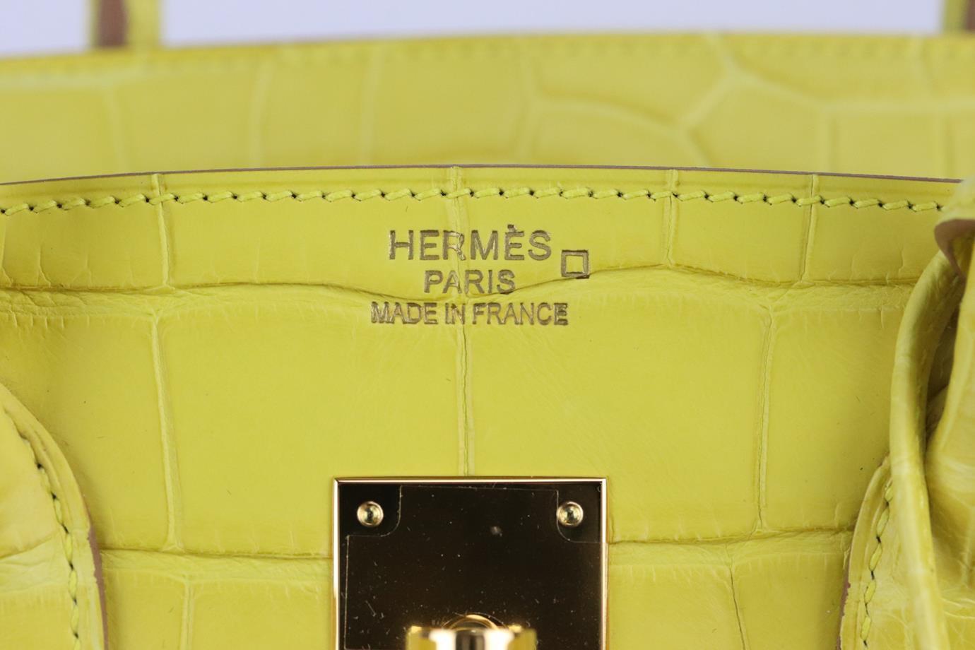 Hermès 2013 Birkin 35cm Alligator Matte Mississippiensis Leather Bag en vente 8
