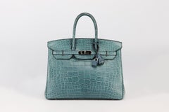 Hermès 2013 Birkin 35cm Matte Alligator Mississippiensis Leather Bag