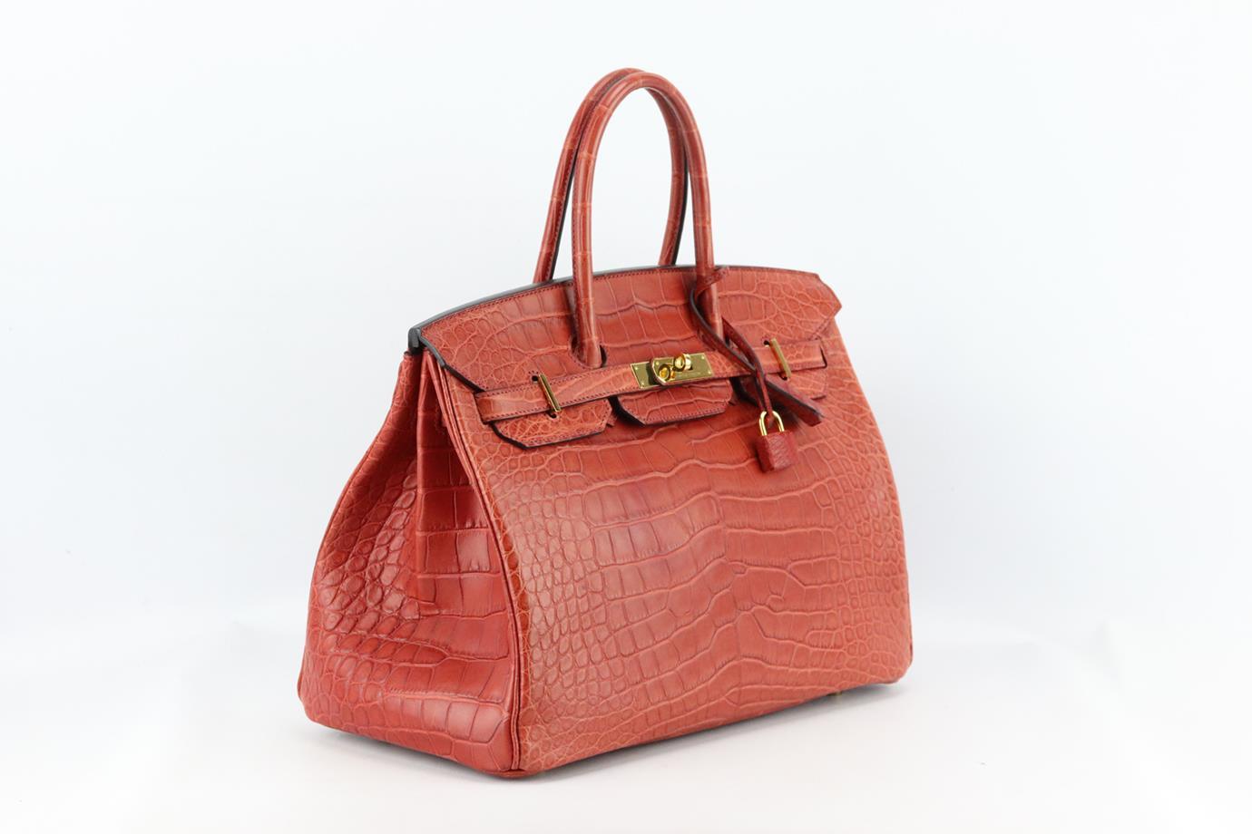 Hermès 2013 Birkin 35cm Alligator Matte Mississippiensis Leather Bag en vente 1