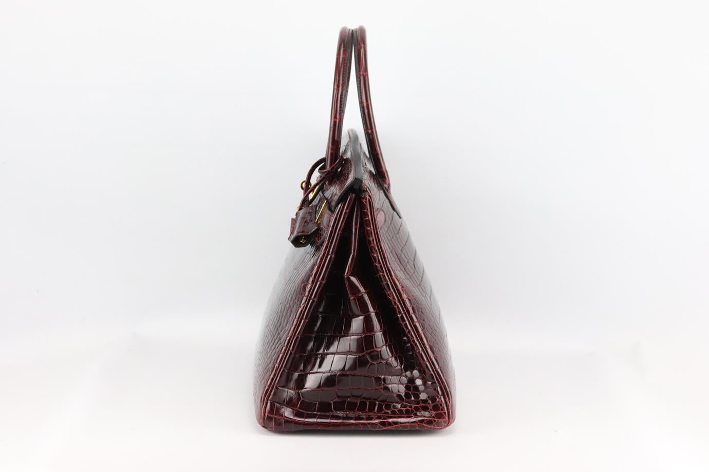 Women's Hermès 2013 Birkin 35cm Porosus Crocodile Leather Bag For Sale