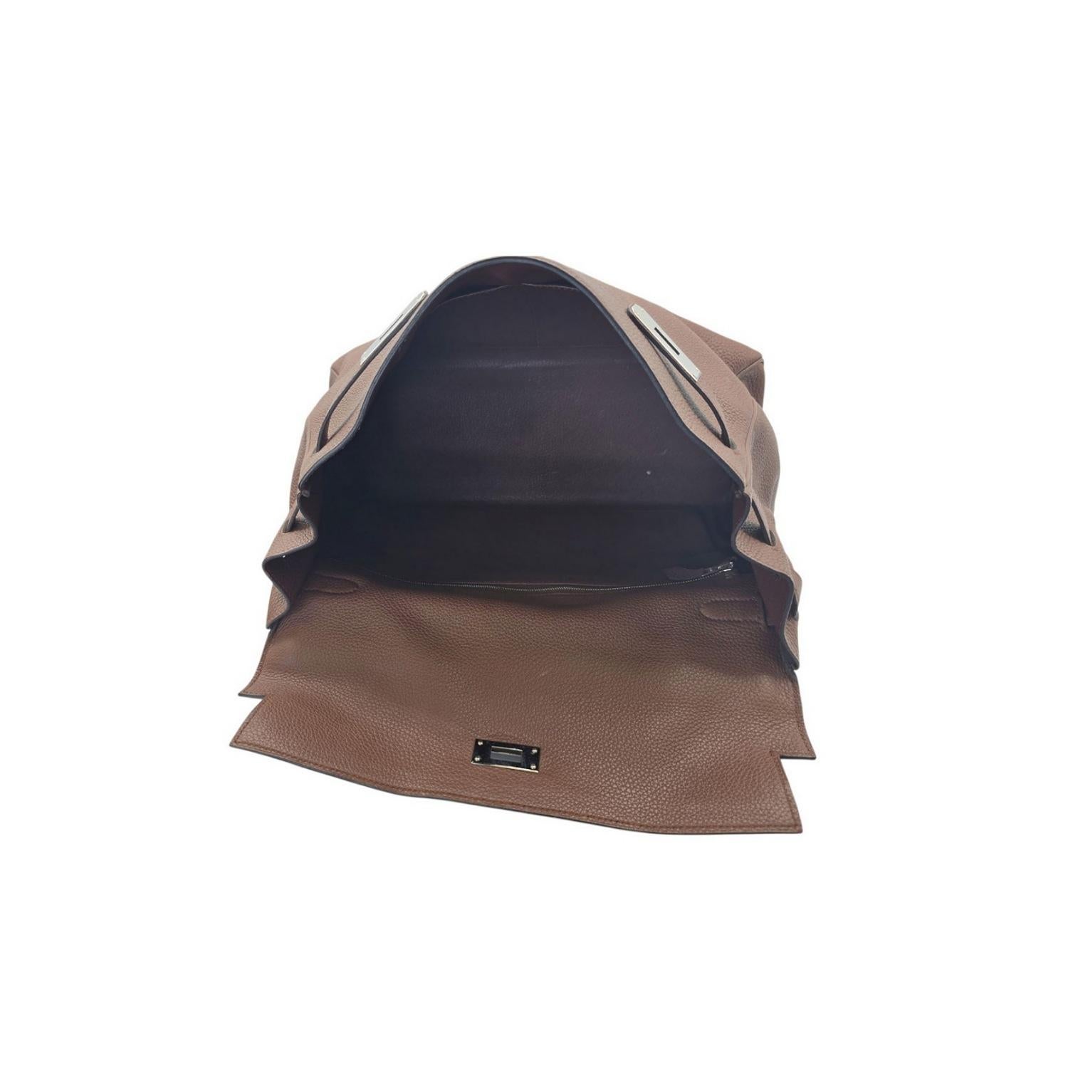 Hermès 2013 Brulee Togo Kelly 35 Retourne Schulranzen im Angebot 1