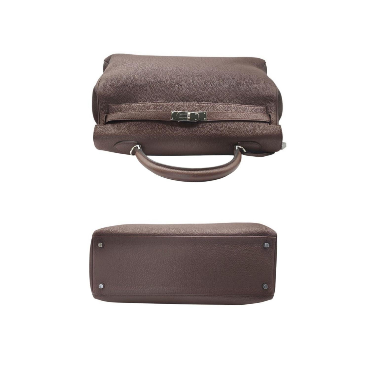 Women's Hermès 2013 Brulee Togo Kelly 35 Retourne Satchel For Sale