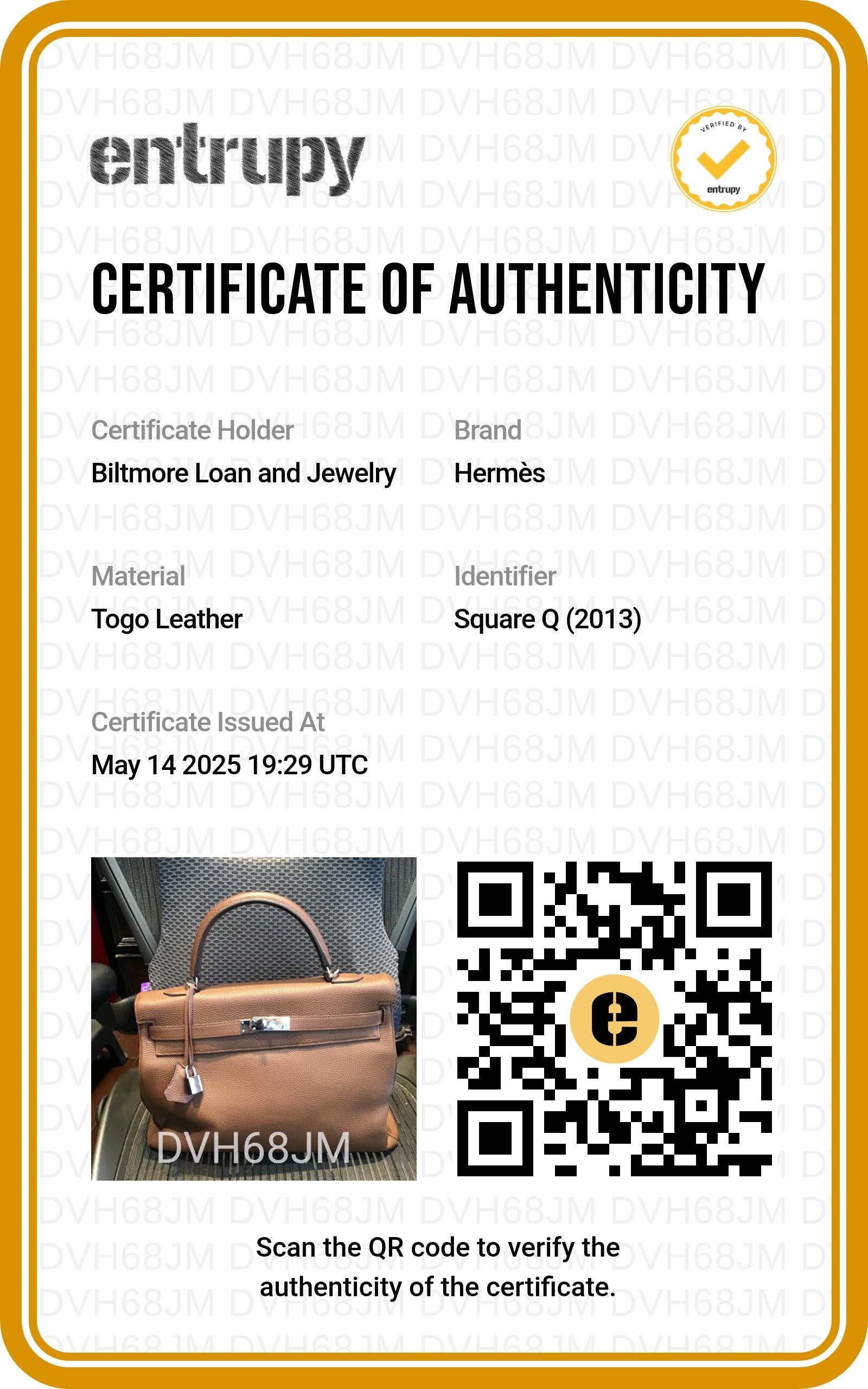 Hermès 2013 Brulee Togo Kelly 35 Retourne Satchel For Sale 4