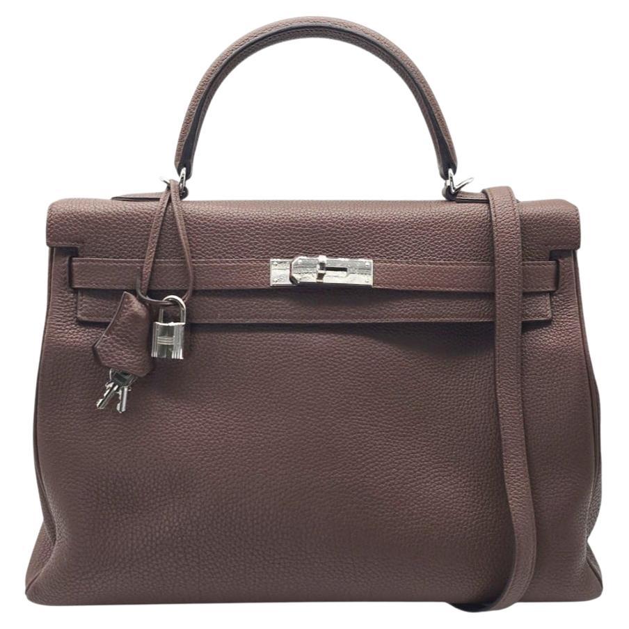 Hermès 2013 Brulee Togo Kelly 35 Retourne Satchel For Sale