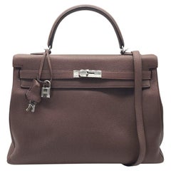 Hermès 2013 Brulee Togo Kelly 35 Retourne Satchel