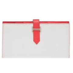 Hermès 2013 Women's Béarn Wallet in Blanc Rose Jaipur Epsom Leather