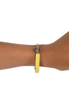 Hermès 2013 Gelb Swift Leder Palladium plattiert Rivale Mini-Armband