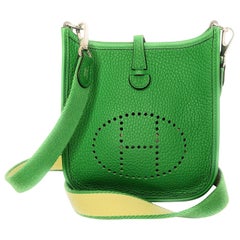 Hermès 2014 Bambou Green Clemence Evelyne TPM Crossbody