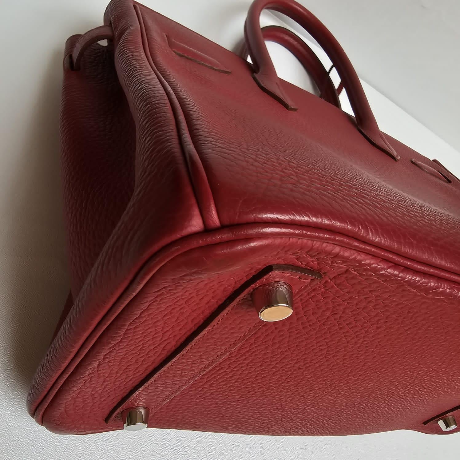 Hermes 2014 Birkin 30 Togo Rouge Garance PHW Bag 3