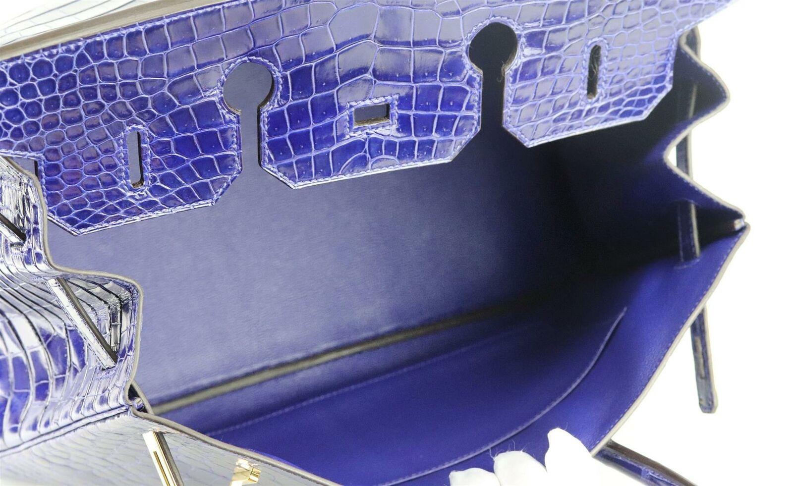 Hermès 2014 Birkin 35cm in pelle di coccodrillo Porosus in vendita 6