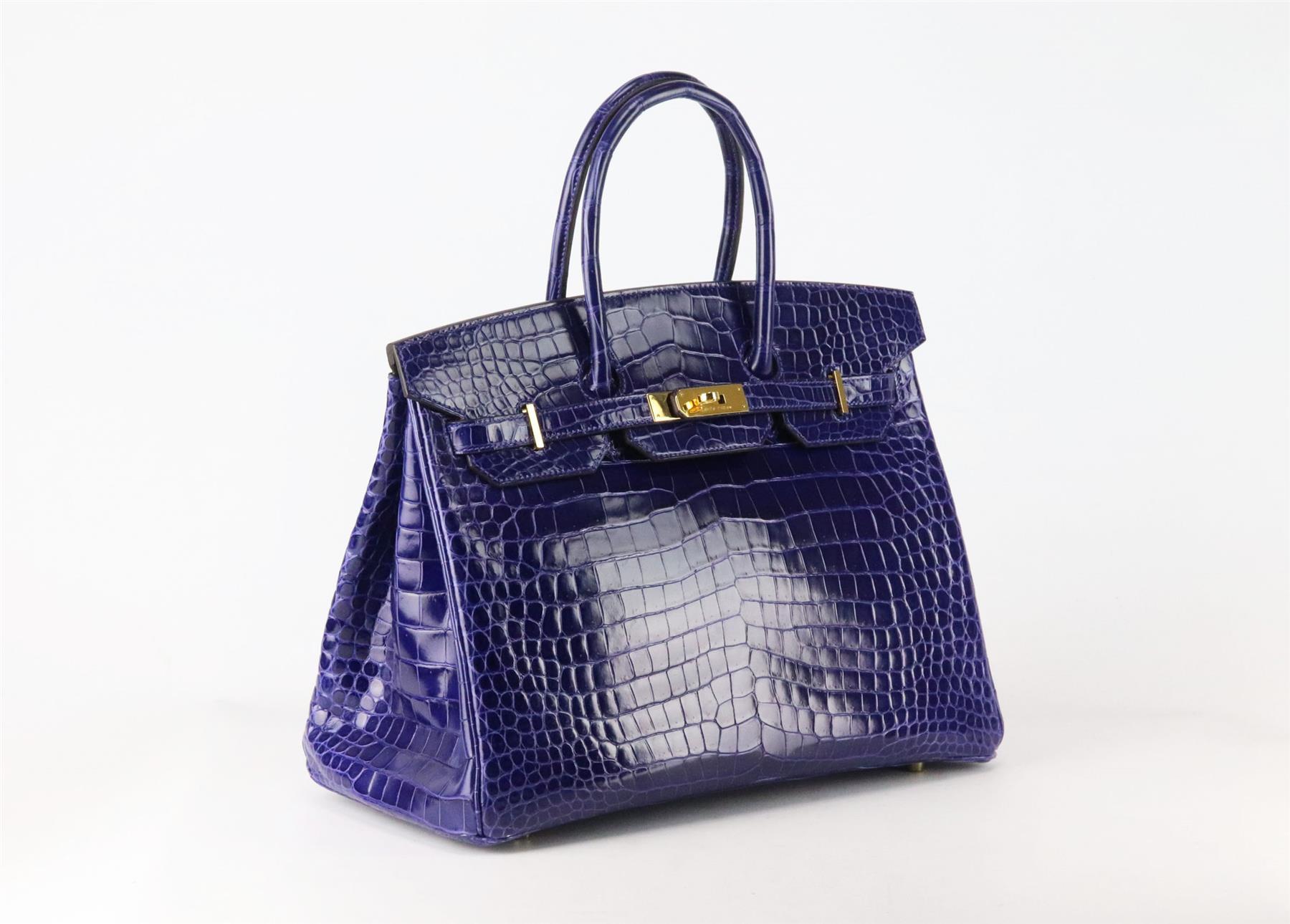 Hermès 2014 Birkin 35cm Porosus Crocodile Leather Bag In Excellent Condition For Sale In London, GB