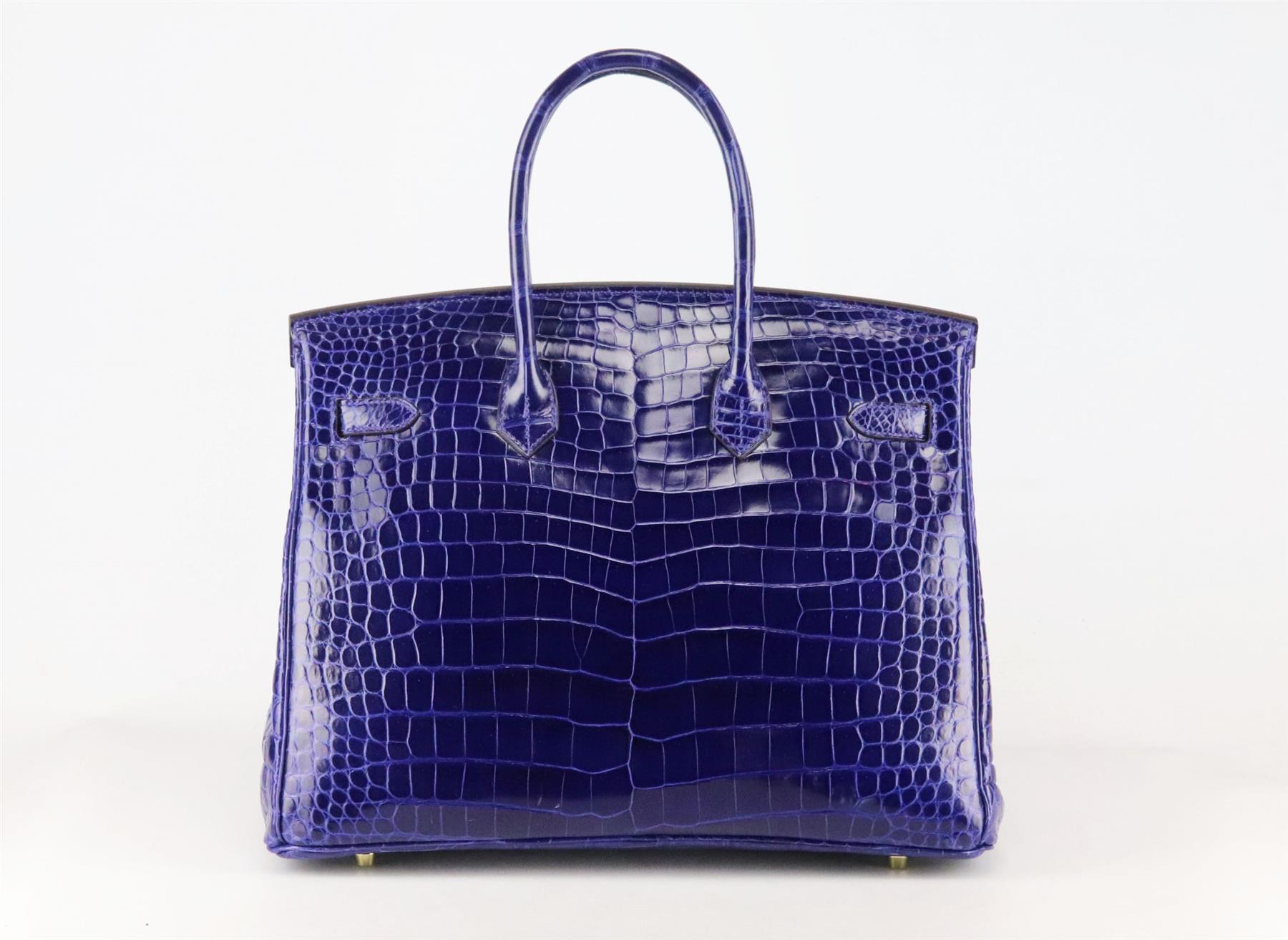 Hermès 2014 Birkin 35cm Sac en cuir de crocodile Porosus en vente 2