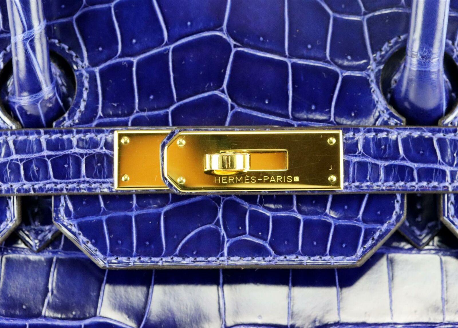 Hermès 2014 Birkin 35cm in pelle di coccodrillo Porosus in vendita 4