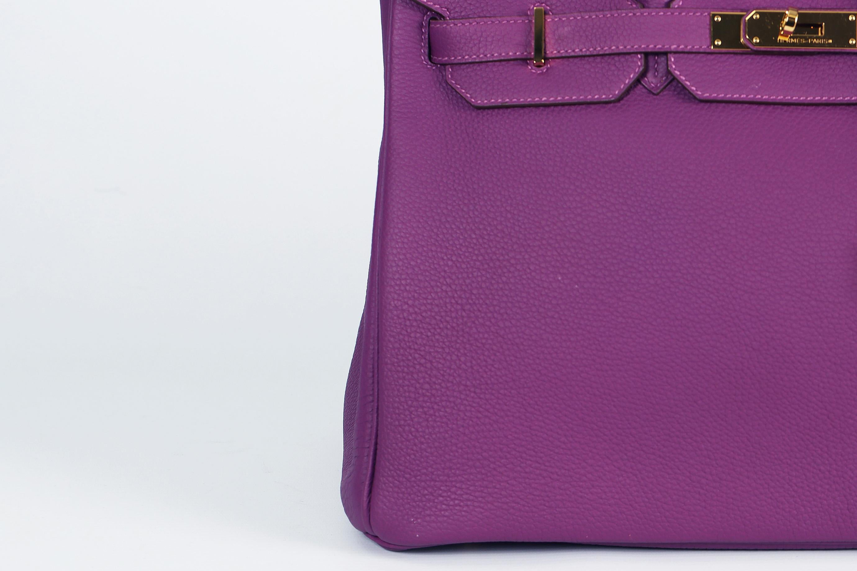 Hermès 2014 Birkin 35cm Togo Leder Tasche im Angebot 8