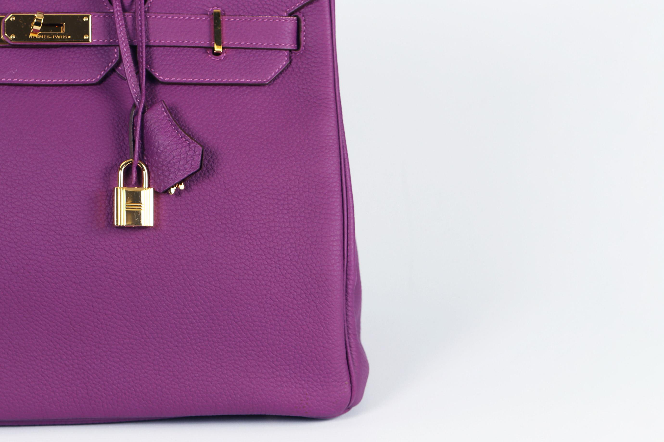 Hermès 2014 Birkin 35cm Togo Leder Tasche im Angebot 9