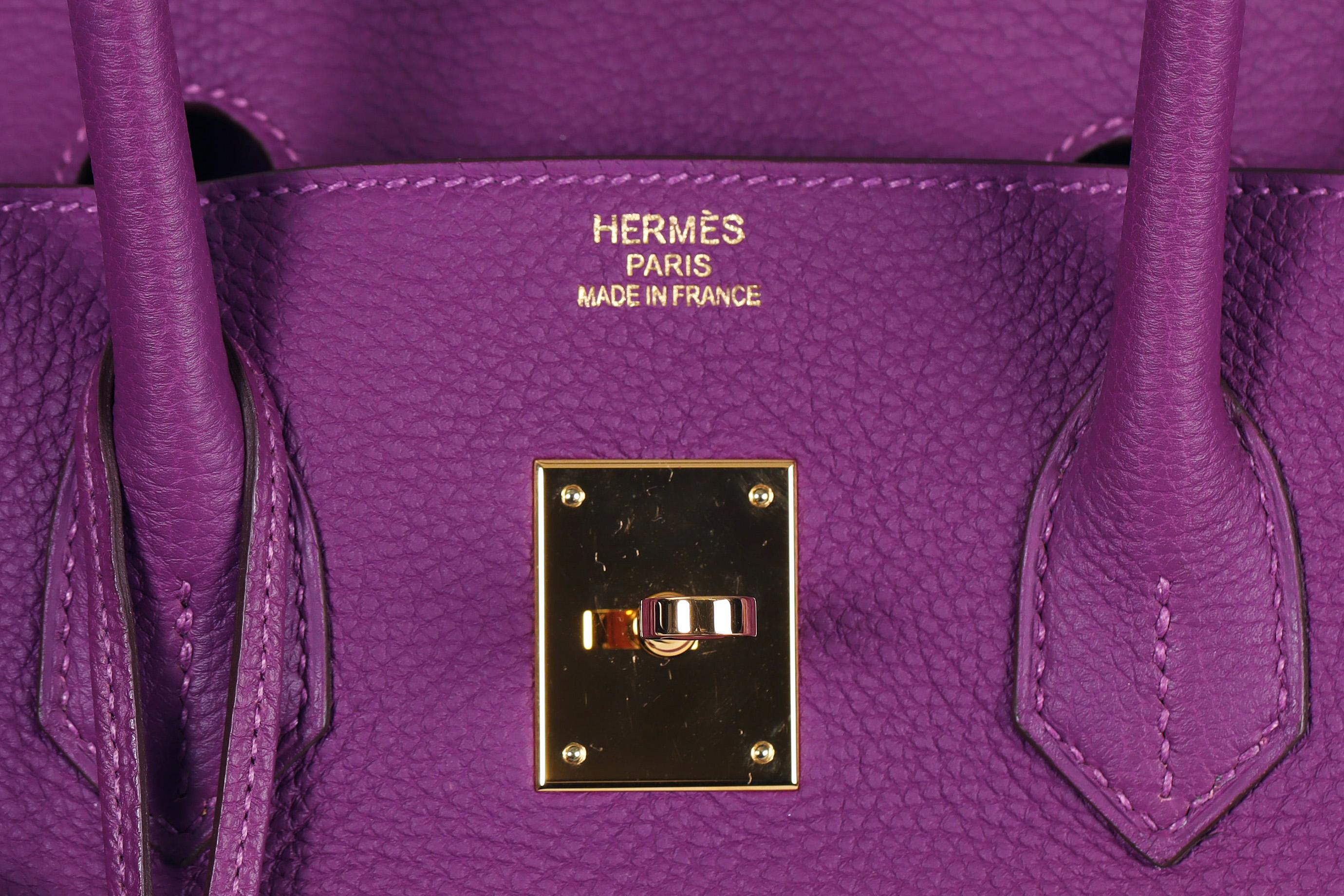 Hermès 2014 Birkin 35cm Togo Leder Tasche im Angebot 5