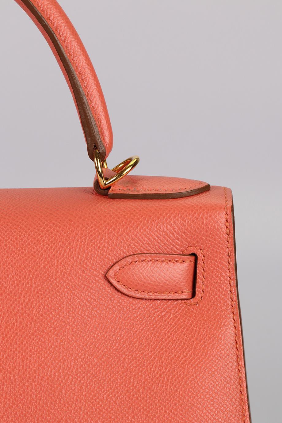 Hermès 2014 Kelly Ii Sellier 28 Cm Sac en cuir Epsom en vente 4