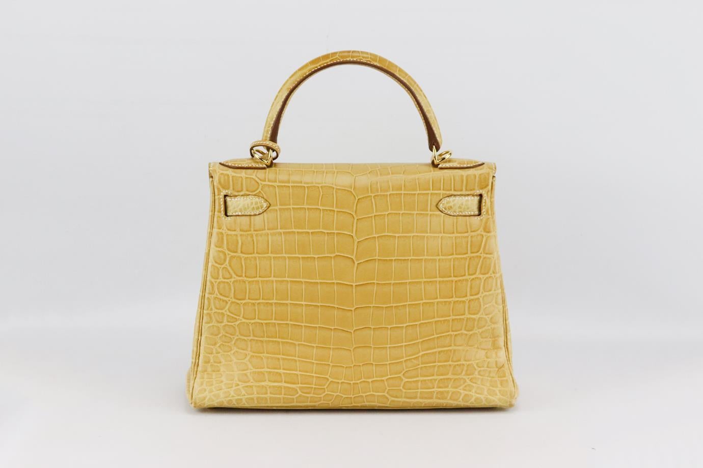 Women's Hermès 2014 Kelly Retourne 28cm Matte Niloticus Crocodile Leather Bag For Sale