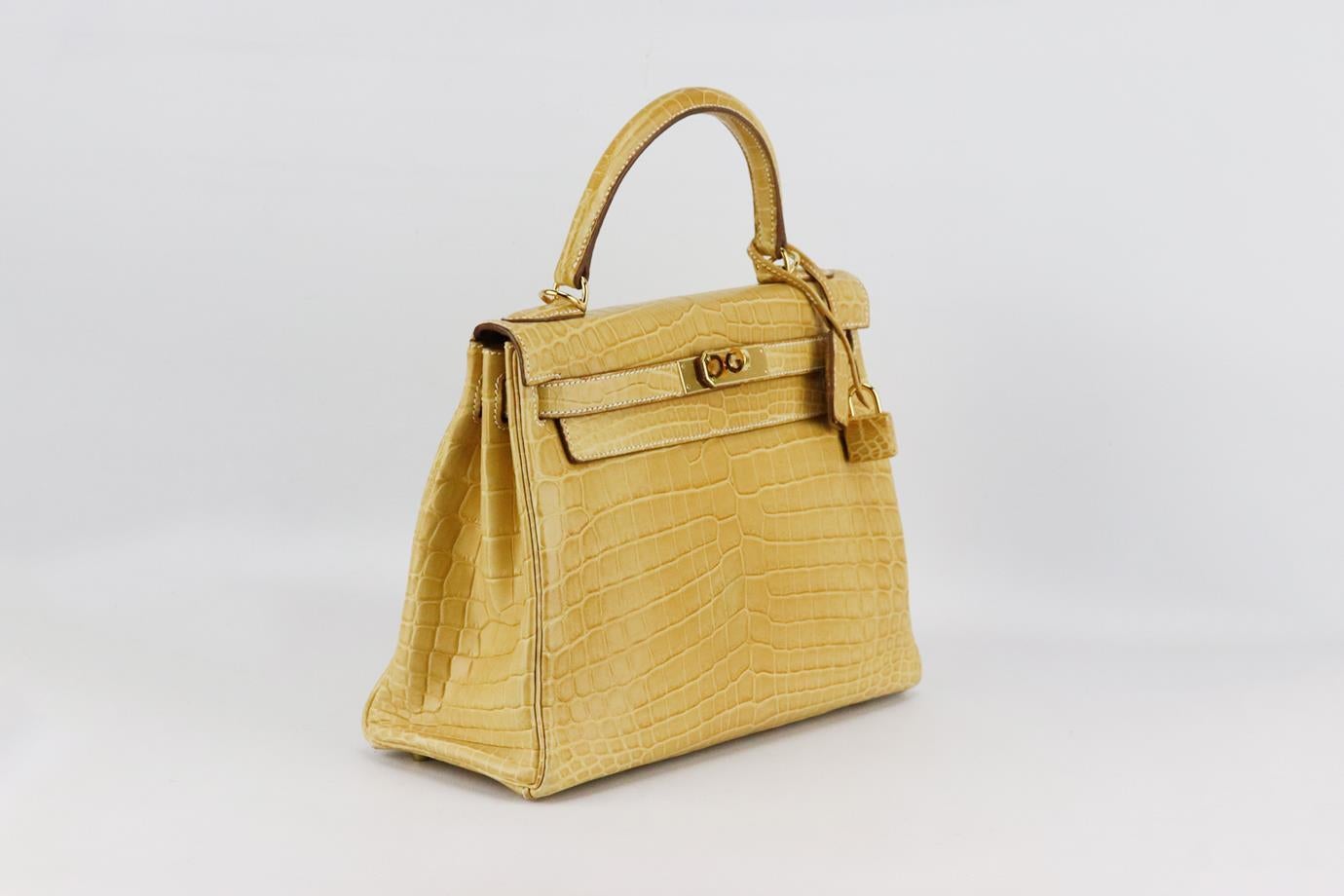 Hermès 2014 Kelly Retourne 28cm Matte Niloticus Crocodile Leather Bag For Sale 2