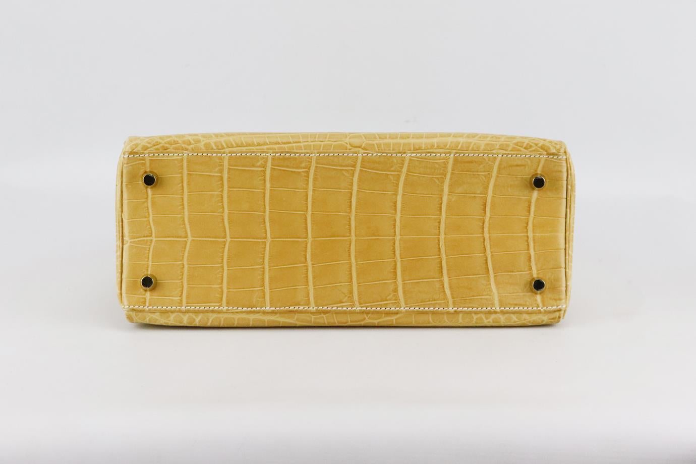 Hermès 2014 Kelly Retourne 28cm Matte Niloticus Crocodile Leather Bag For Sale 3