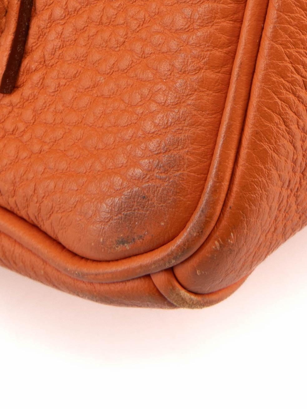 Hermès 2014 Orange Veau Togo Leather GHW Birkin 35 For Sale 4