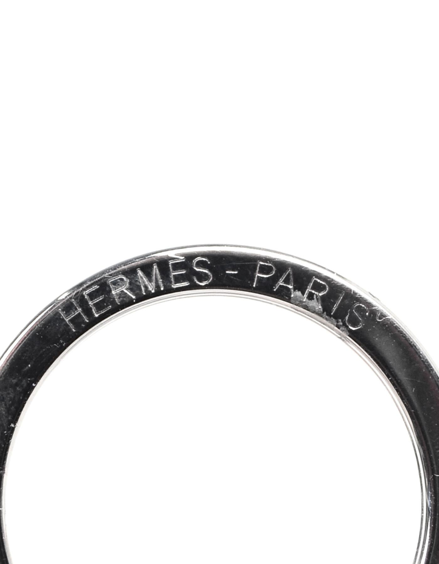 Hermes 2015 Black/Blue Electric Carmen Uno-Dos Key Ring W/ DB In Excellent Condition In New York, NY