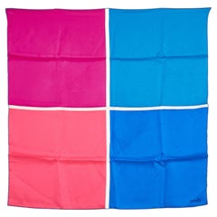 Hermès 2015 Foulard Carré 70 Quadri Blu Fucsia Sciarpa di seta carre 70 Carrs