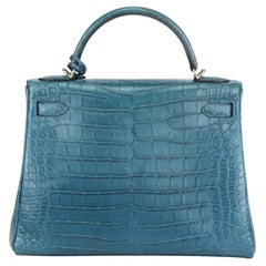 Hermès 2015 Kelly 30cm Matte Alligator Mississippiensis Leather Bag