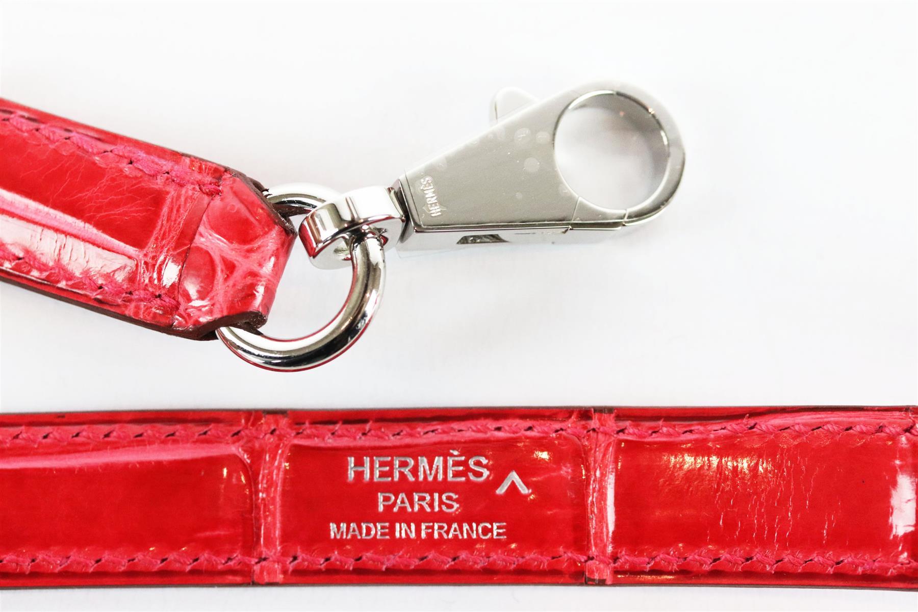 Hermès 2015 Kelly Sellier 32cm Porosus Crocodile Leather Bag For Sale 8