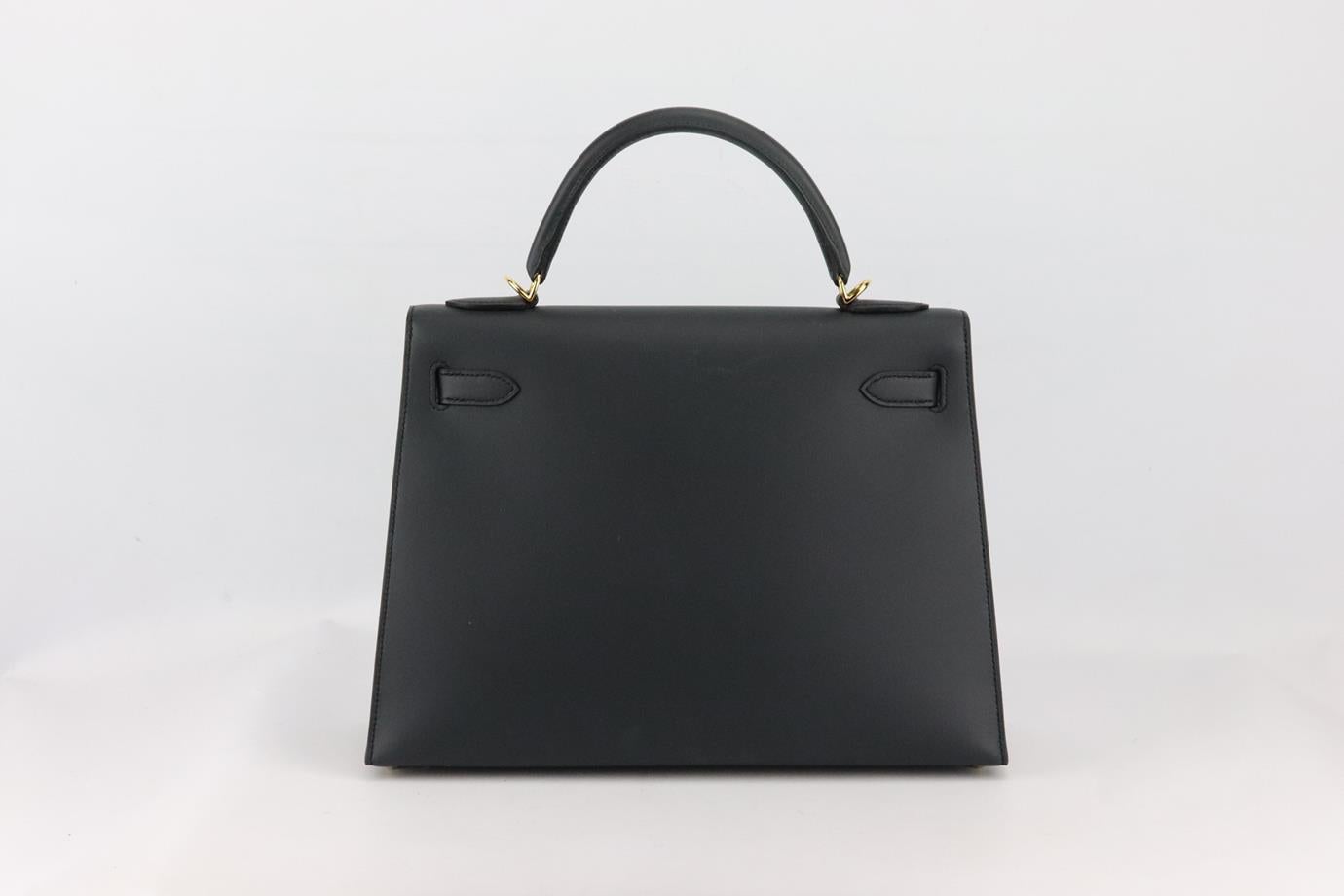 Women's Hermès 2015 Kelly Sellier 32cm Sombrero Leather Bag For Sale