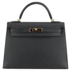 Hermès 2015 Kelly Sellier 32cm Sombrero Leather Bag